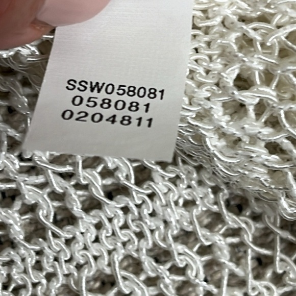 J. Jill Pure Jill Pointelle loose knit 3/4 sleeve split hem sweater - Picture 11 of 17